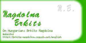 magdolna brkits business card